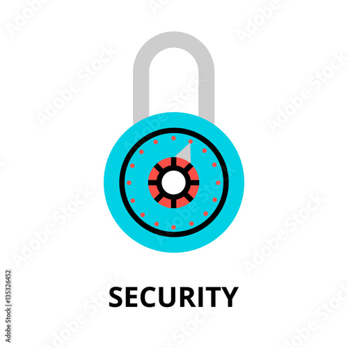 Security icon, for graphic and web design