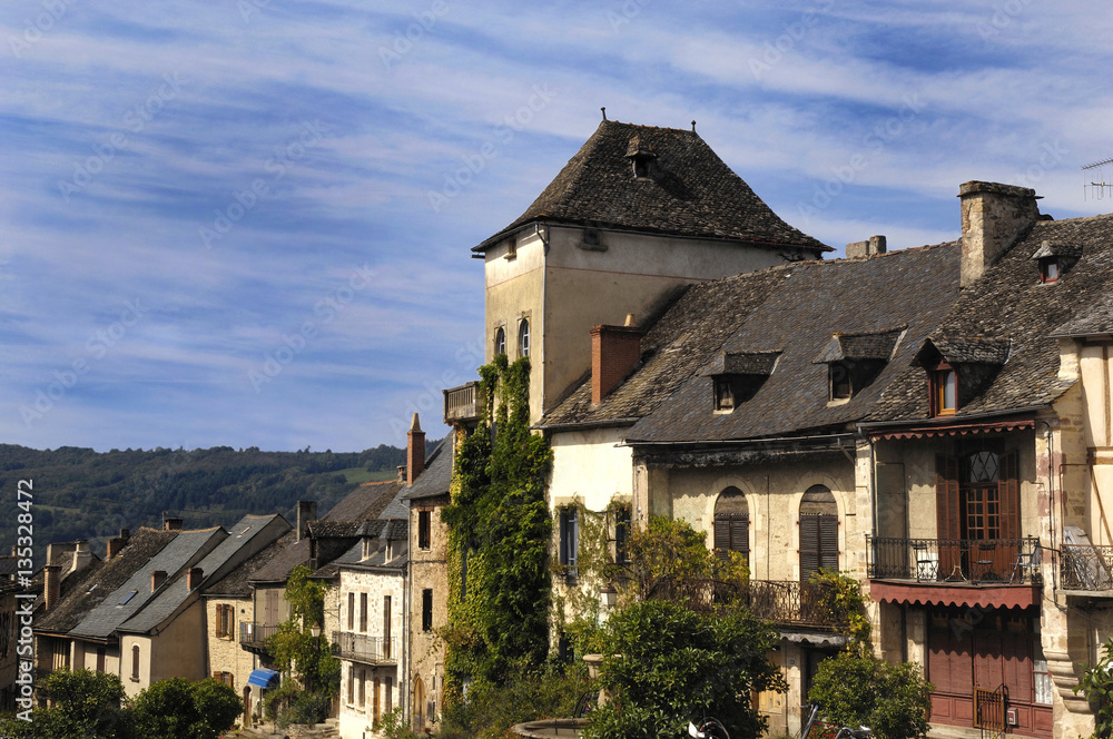 medieval village of Najac, olt town, Aveyron, France