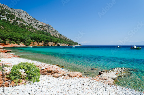 Pebble beach Mourtia on the aegean island Samos 