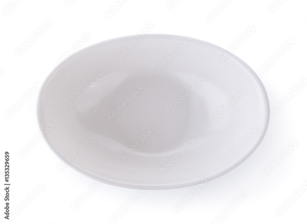 white ceramics bowl isolated on white background. top view white ceramics bowl isolated on white background. top view