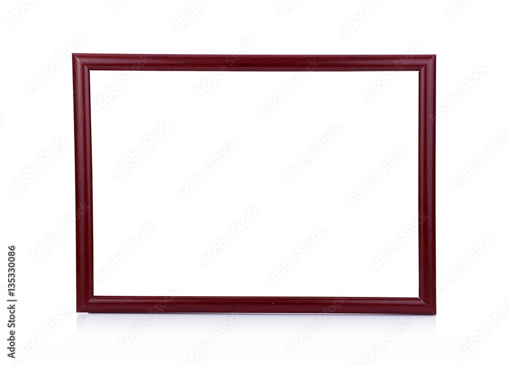 Classic wooden frame isolated on white background Classic wooden frame isolated on white background