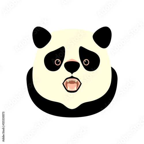 Fototapeta Naklejka Na Ścianę i Meble -  panda head style vector illustration Flat