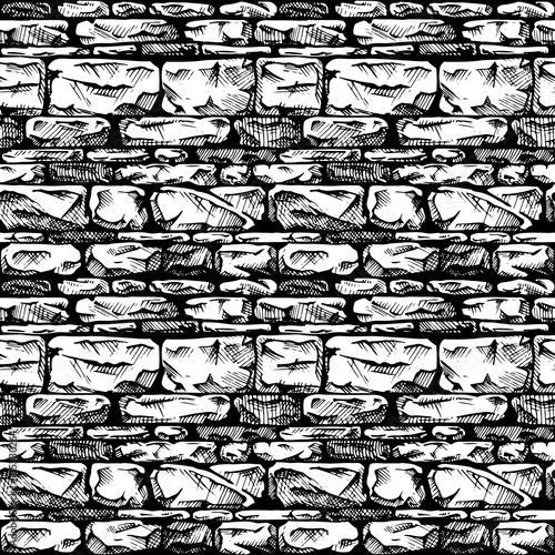 Coursed ashlar stone wall texture