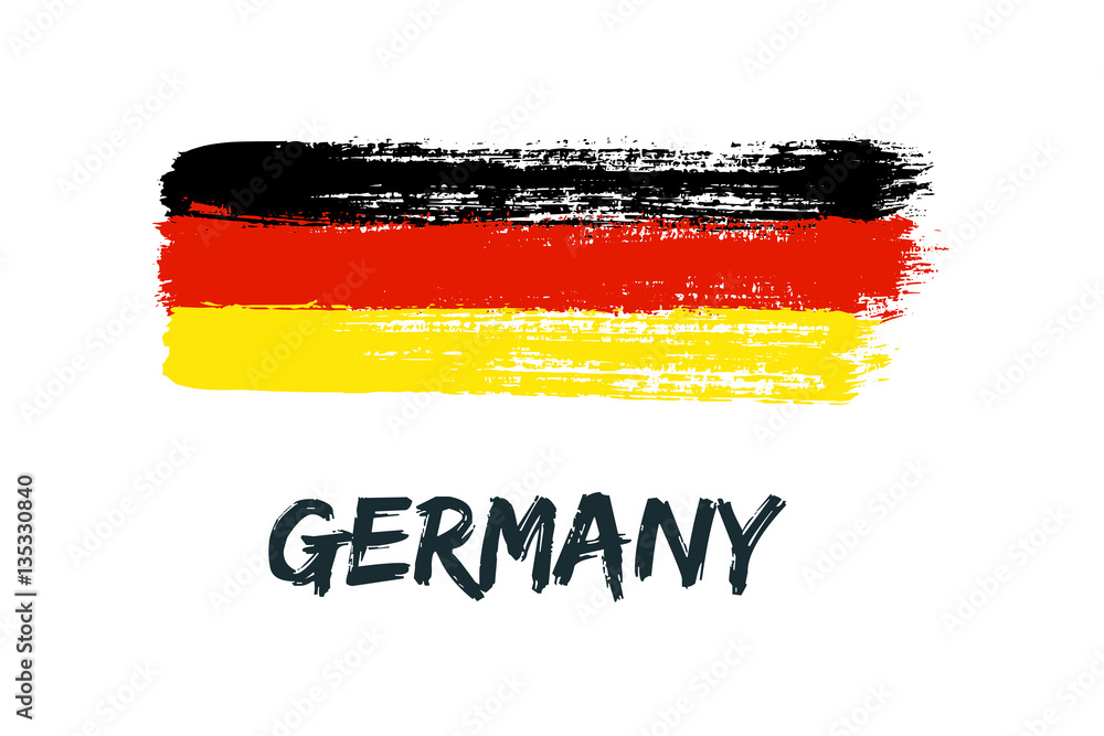 Obraz premium Germany flag paint brush strokes