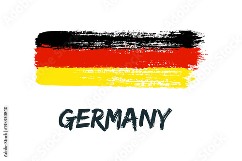 Germany flag paint brush strokes