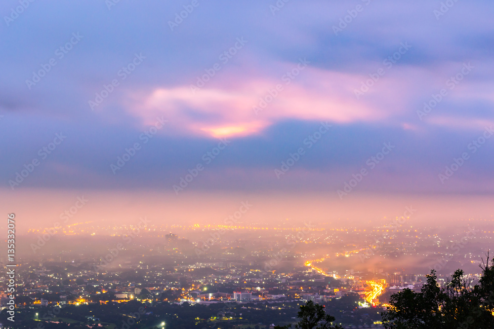 Doi Suthep scenic point at Chiang mai in Thailand