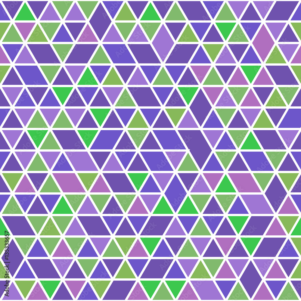 Geometric pattern with colorful triangles. Seamless abstract background