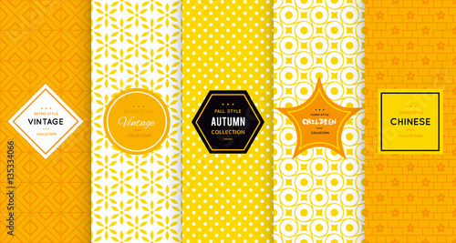 Bright vector seamless patterns