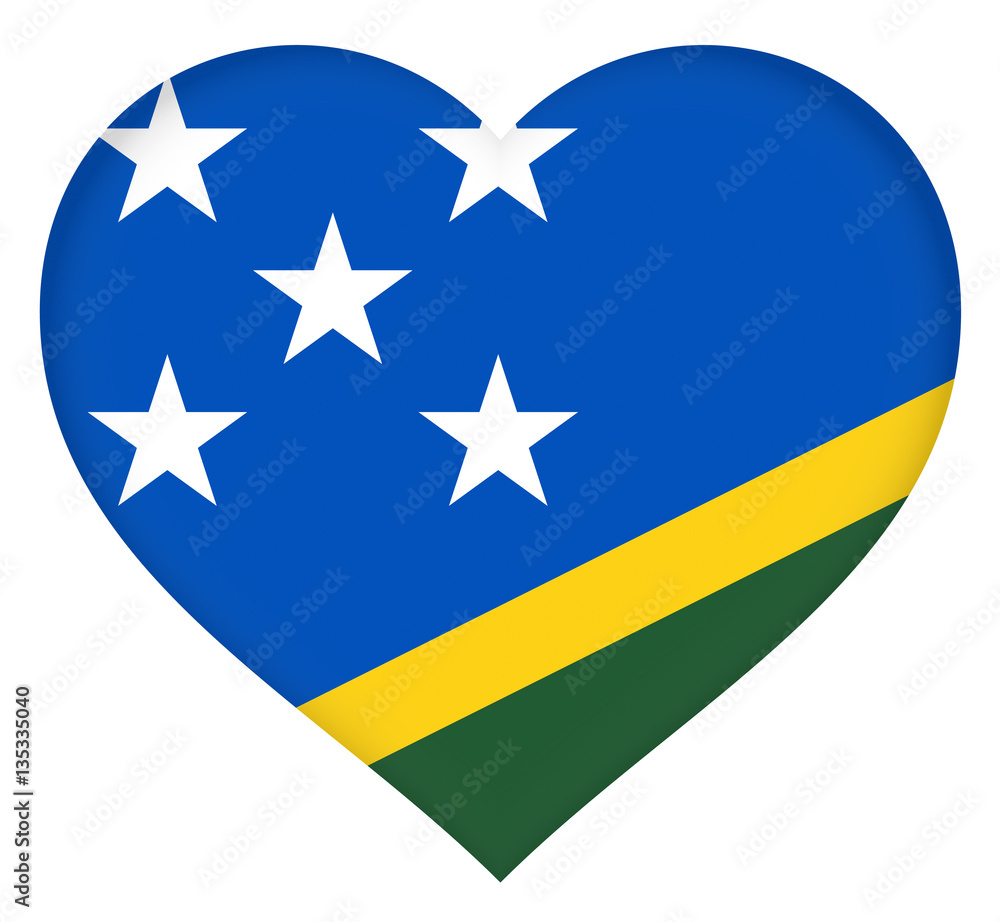 Flag of the Solomom Islands Heart Flag of the Solomom Islands Heart