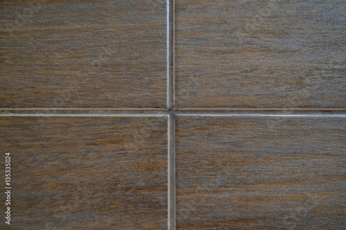 Floor tiles brown color, four sections