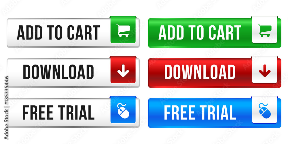 Web Button Set - Add to Cart - Download - Free Trial Web Button Set - Add to Cart - Download - Free Trial