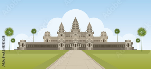 Angkor Wat, Cambodia, Landmark, Travel and Tourist Attraction