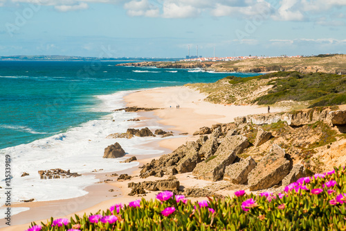Landscape of Porto Covo beach, Portugal photo