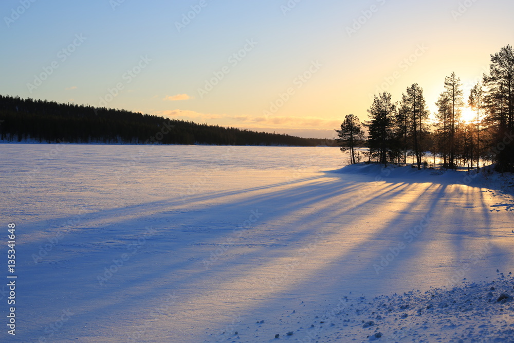 Winter landscape in Lapland, Finland Winter landscape in Lapland, Finland