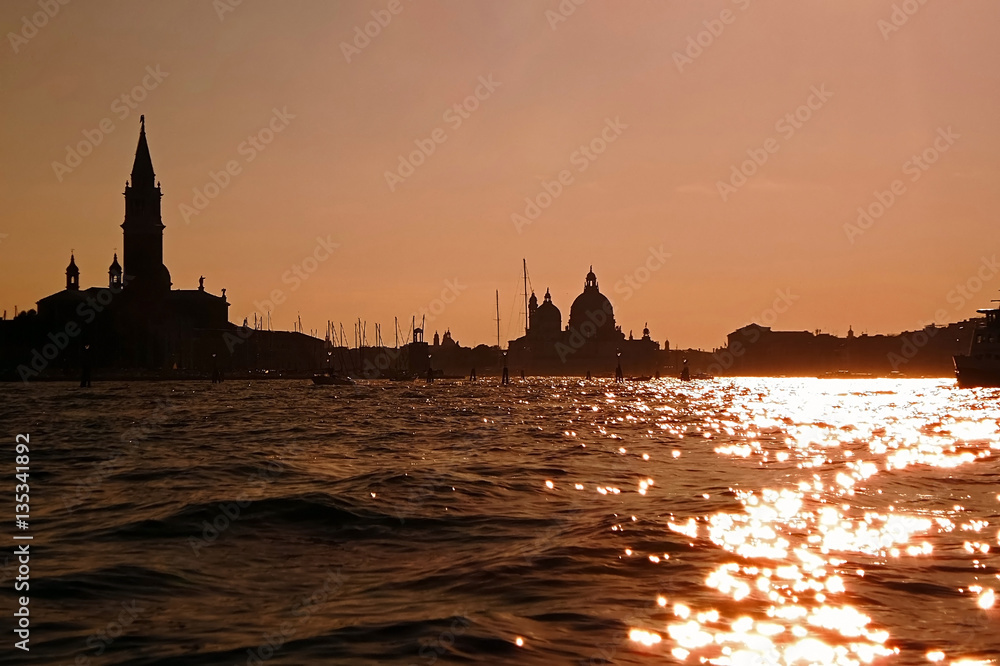 View a contrast sunset in Venice 1