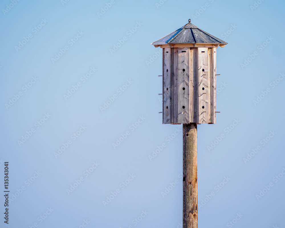 Big birdhouse in winter