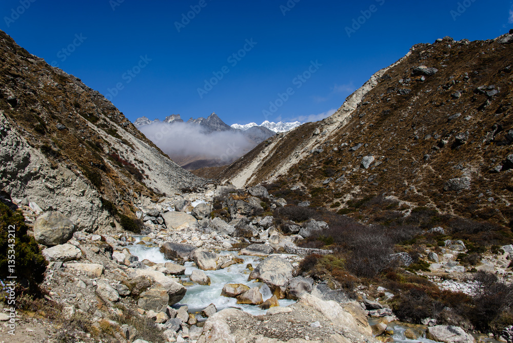 Obraz premium Trekking in Nepal, Himalayas