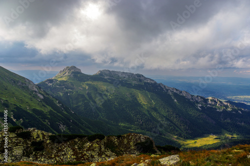 Beautiful view of the Giewont. Tatra mountains. Poland