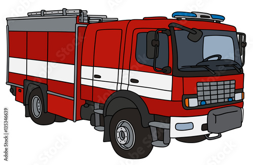 Hand drawing of a firetruck