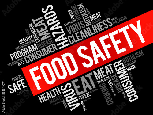 Food Safety word cloud collage, concept background