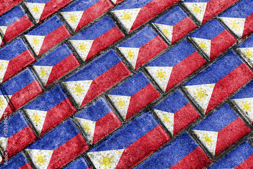 Philippines Flag Urban Grunge Pattern