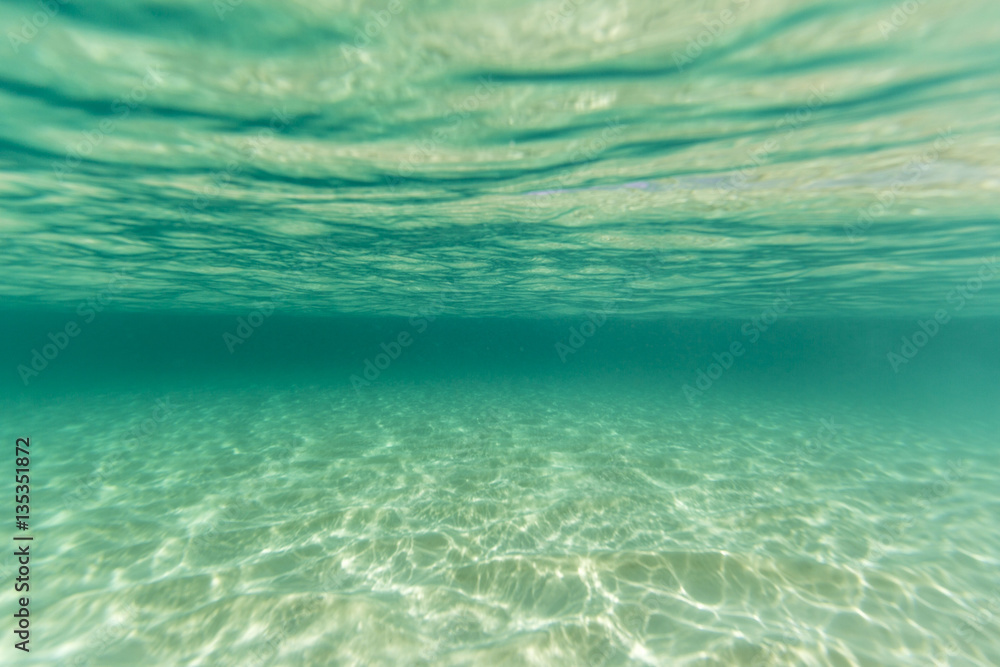 Fototapeta premium Underwater from Meads Bay Beach in Anguilla