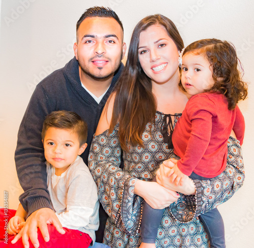 Portrait of Happy Hispanic Family