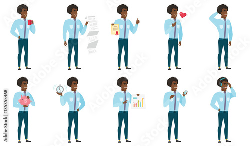 Vector set of illustrations with business people.