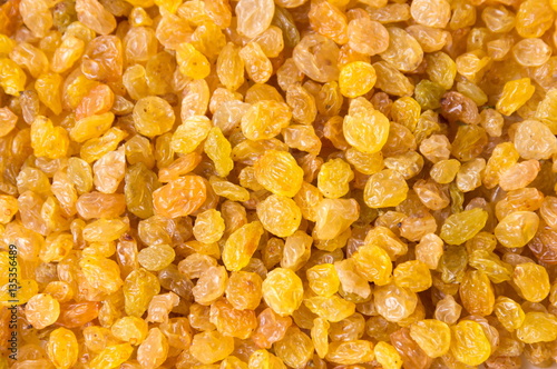 Yellow raisins background pattern