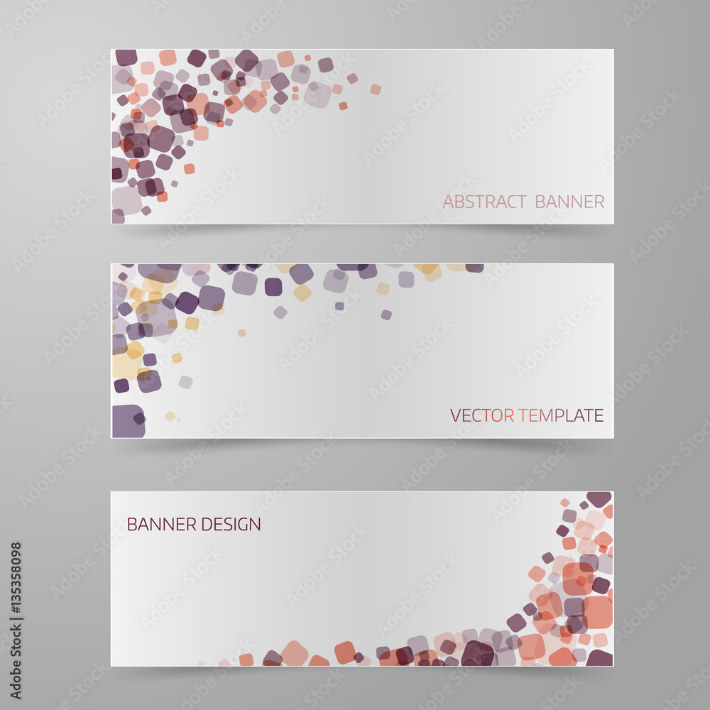 Fototapeta premium Abstract vector banner set