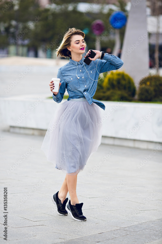 Tulle skirt over jeans cheap