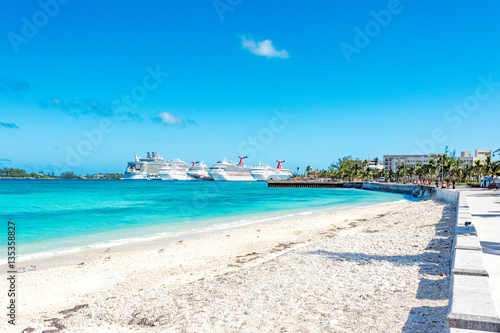 Walking from Fish Fry to Junkanoo Beach in Nassau, Bahamas