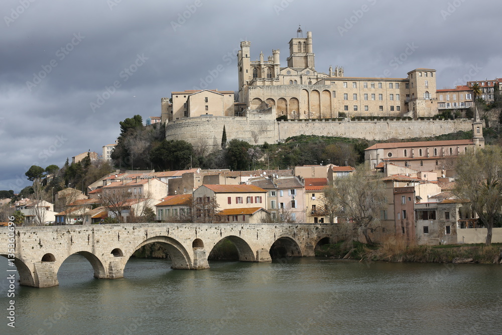 Historic Béziers in Languedoc-Roussillon, France