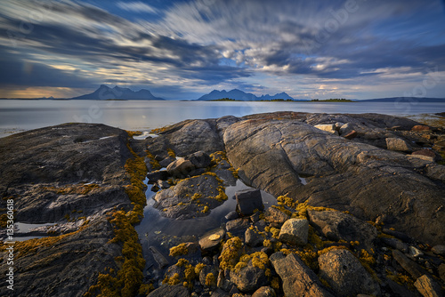 Beautiful landscape of Norway, island Vagsoy, Scandinavia