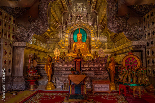 Silver Buddhas in Wat Sri Suphan, Buddhist temple Chiang Mai, Thailand © romas_ph