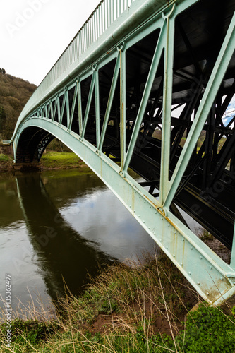 Bigsweir Bridge, beautiful single span iron bridge over the Rive photo