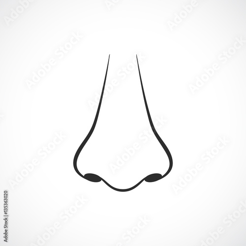 Outline nose vector icon