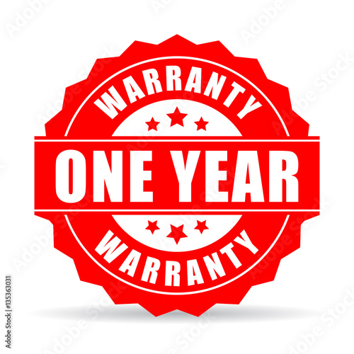 One year warranty vector icon