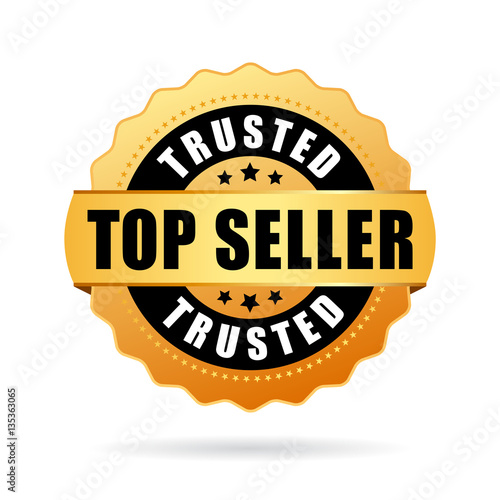 Trusted top seller gold vector icon