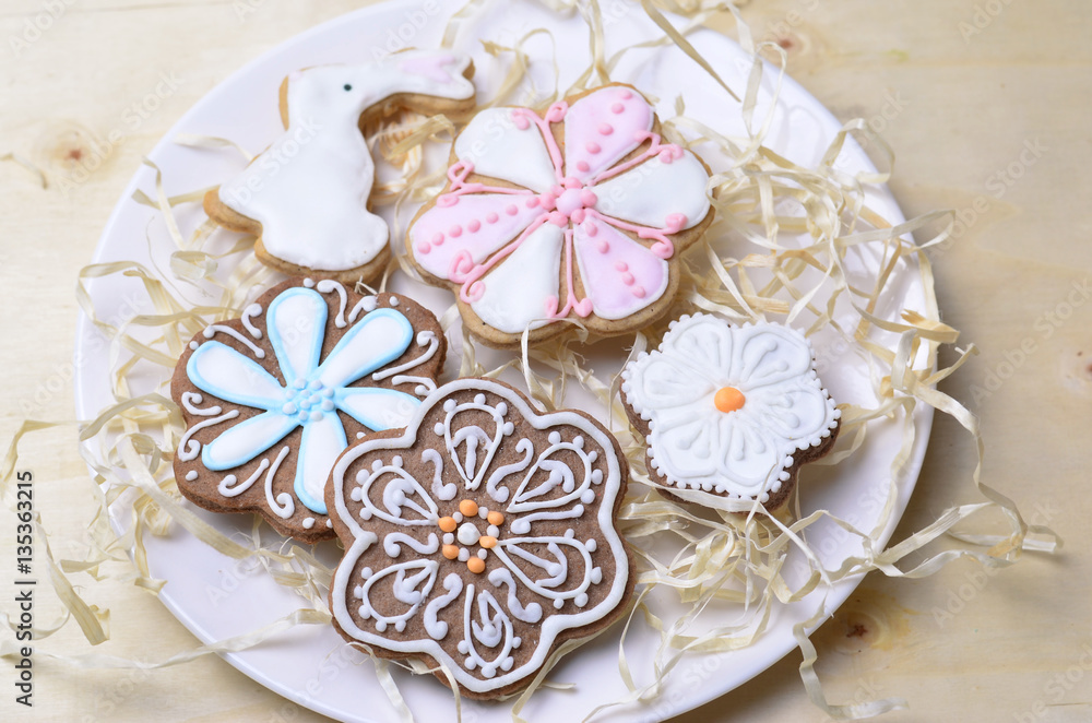 Easter or Spring Cookies, Cookies Decorated with Icing