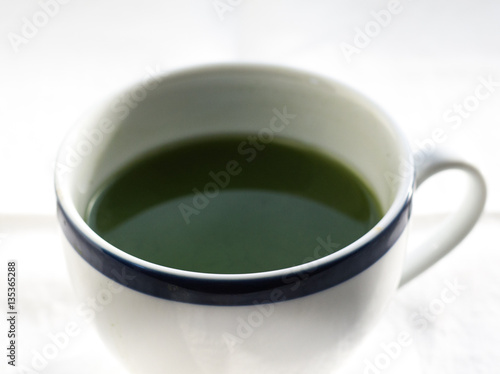 A cup of Japanese matcha tea