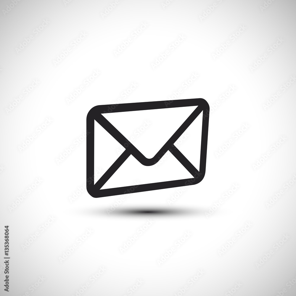 Mail Icon in perspective. Email Vector Icon. Flat Mail Icon. Vector Illustration. Mail Icon in perspective. Email Vector Icon. Flat Mail Icon. Vector Illustration.