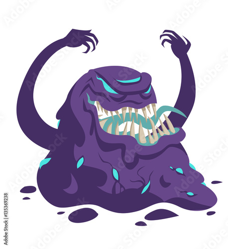 evil fearful black goo monster
