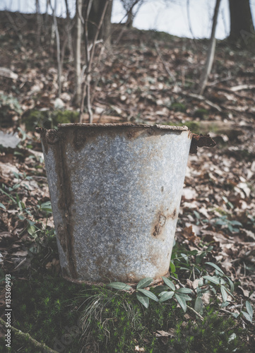 old metal bucket