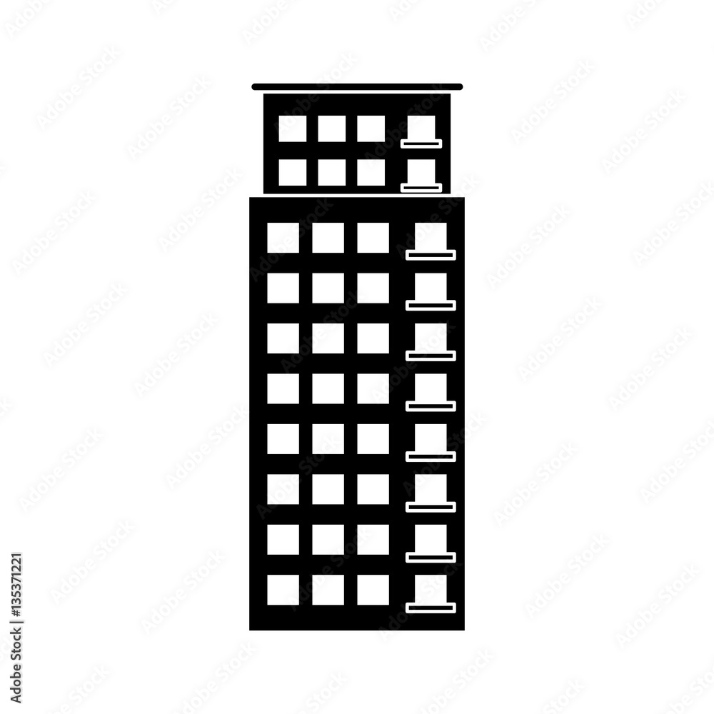 contour city building line sticker image icon, vector illustration contour city building line sticker image icon, vector illustration