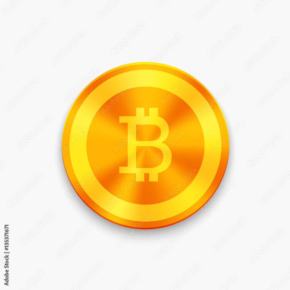Vector Bitcoin future currency coin. blockchain icon. Vector Bitcoin future currency coin. blockchain icon.