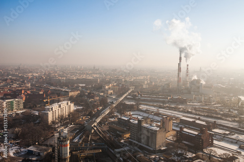 aerial view of Wroclaw city in Poland © mariusz szczygieł