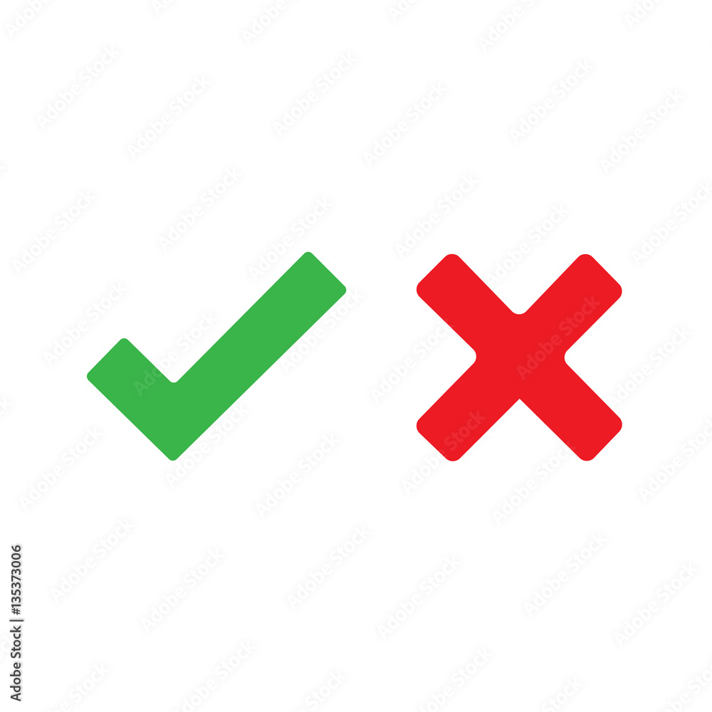 Set of vector buttons with check marks, ticks, x. checkbox. Web and mobile applications.confirmation, acceptance positive passed voting agreement true and form of access denial, refusing. red, green Set of vector buttons with check marks, ticks, x. checkbox. Web and mobile applications.confirmation, acceptance positive passed voting agreement true and form of access denial, refusing. red, green