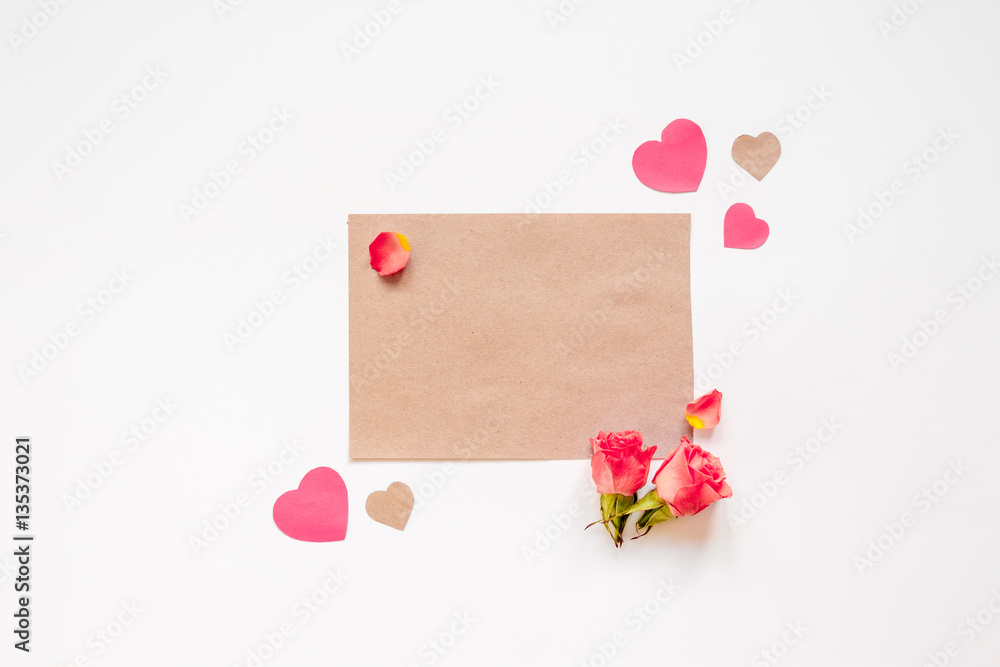 concept of Valentine's Day with heart background mock up concept of Valentine's Day with heart background mock up