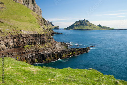Vászonkép great view over the beautiful landscape of the faroe islands